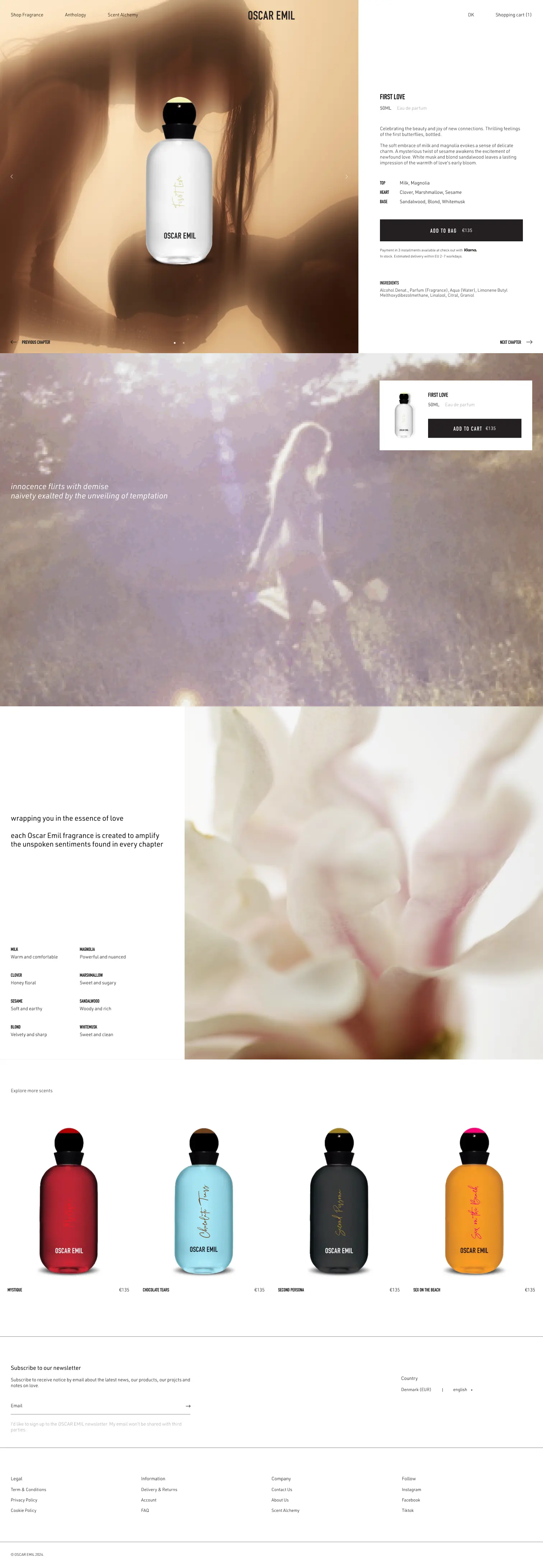 Oscar Emil's product page