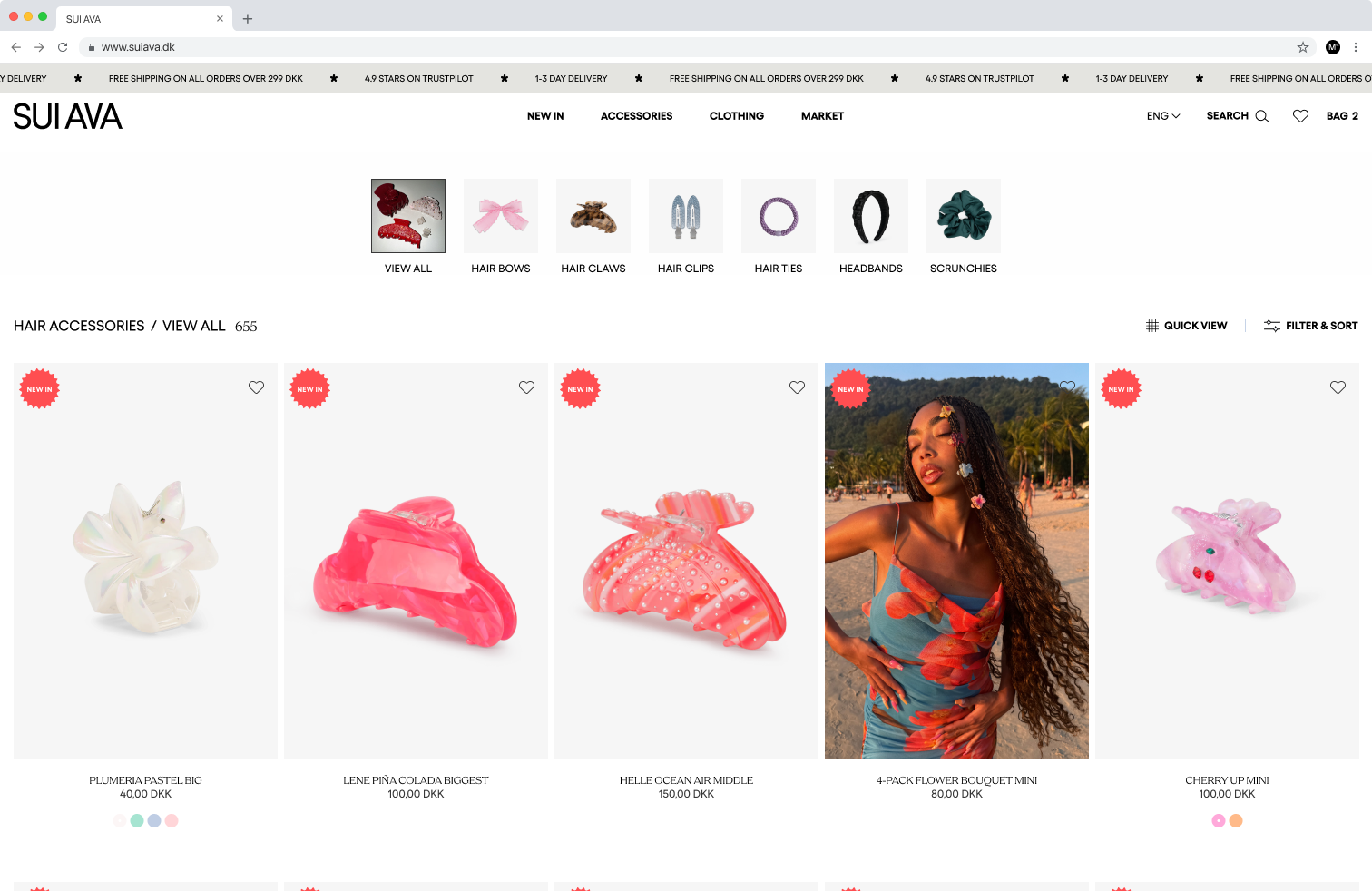 SUI AVA's collection page