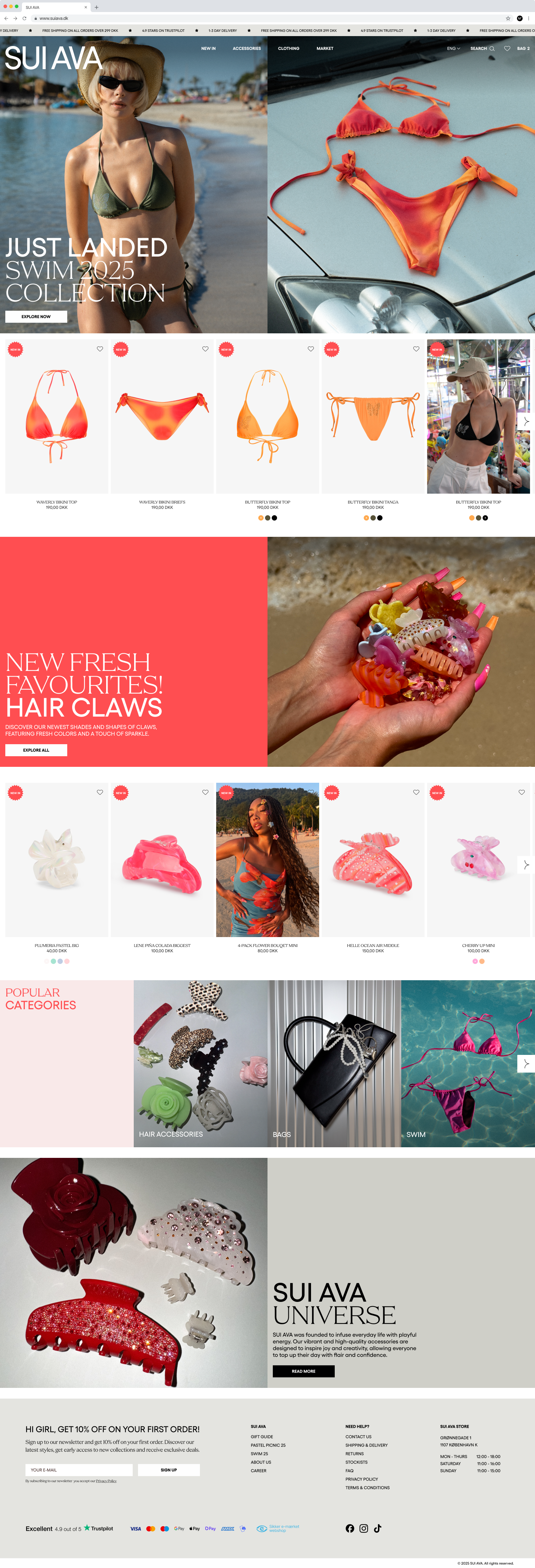 SUI AVA's homepage
